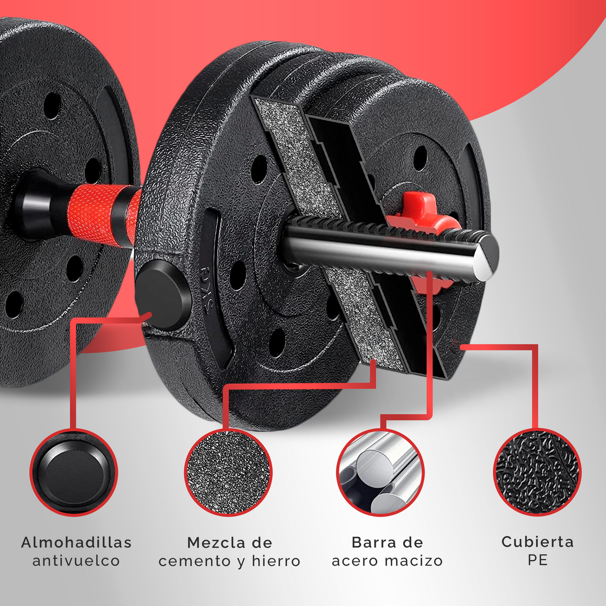 Juego de pesas ajustables