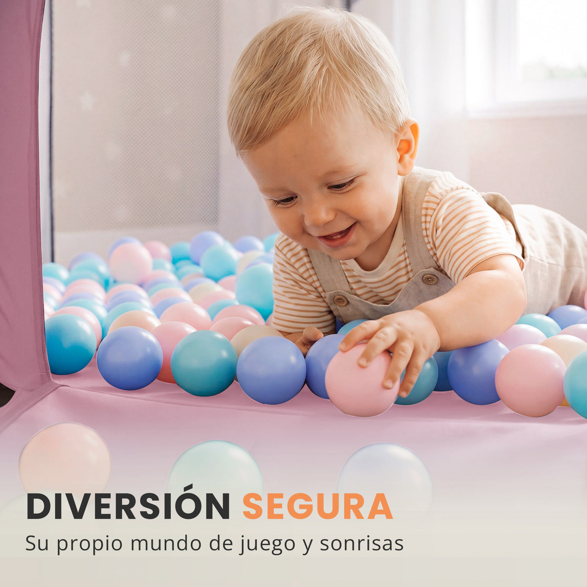 Parque bebé hexagonal compacto con malla transpirable | modelo para espacios reducidos