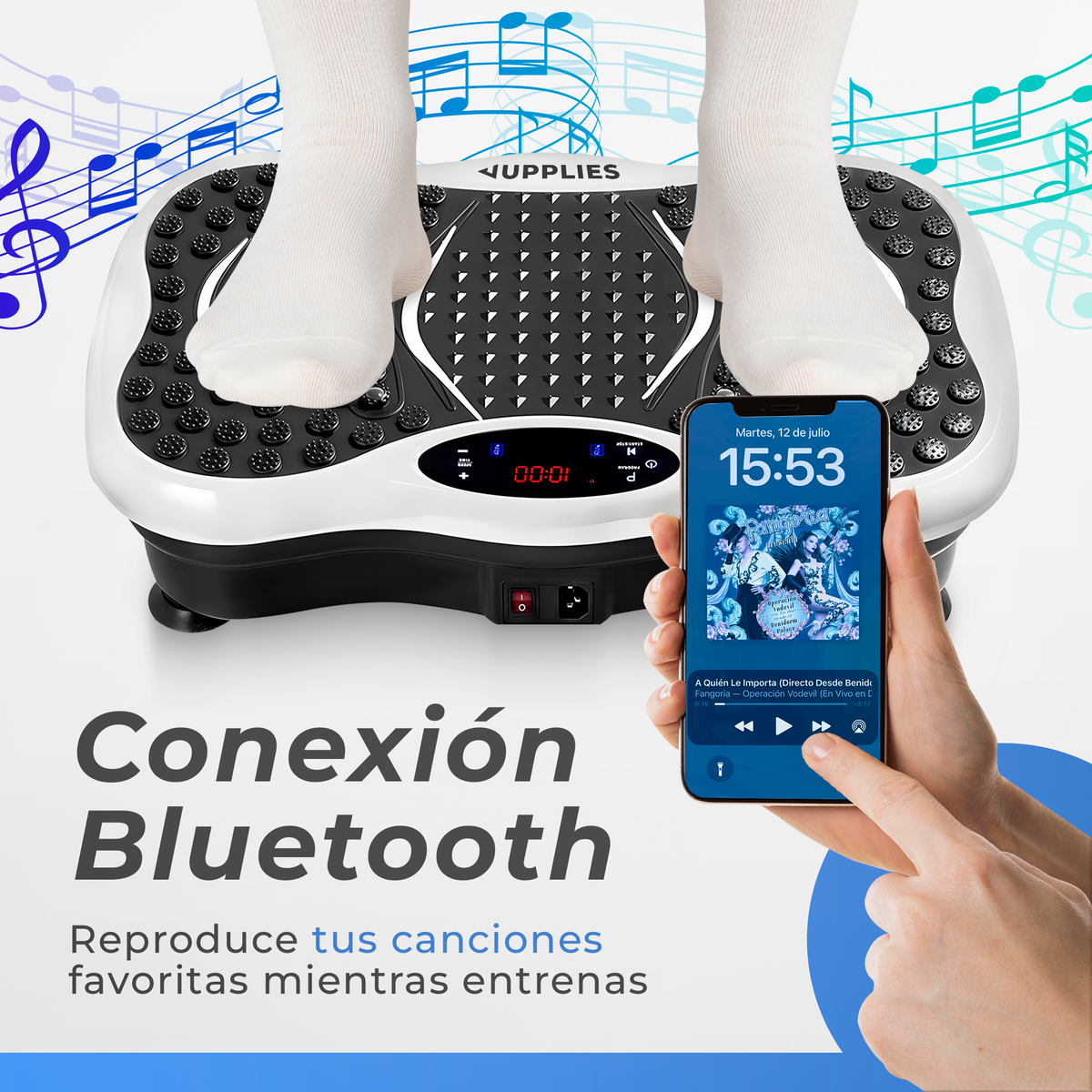 Plataforma vibratoria fitness Jupplies