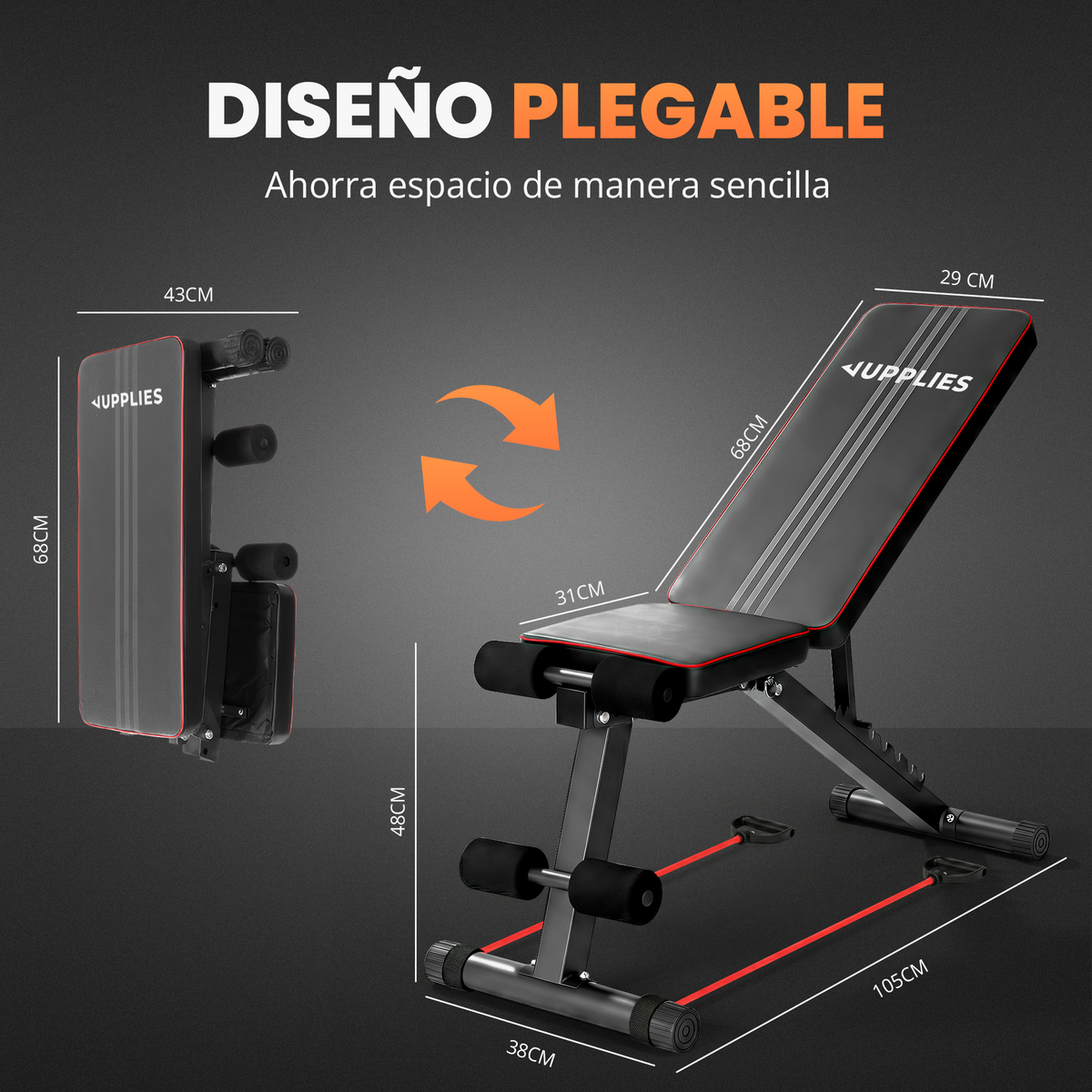 Banco de entrenamiento multifuncional Jupplies