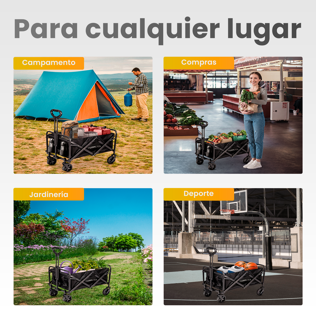 Carro de compra plegable