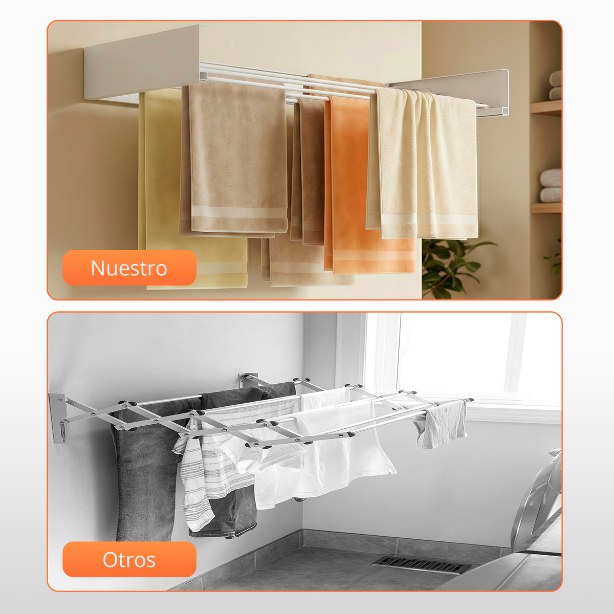Tendedero plegable de pared - Jupplies