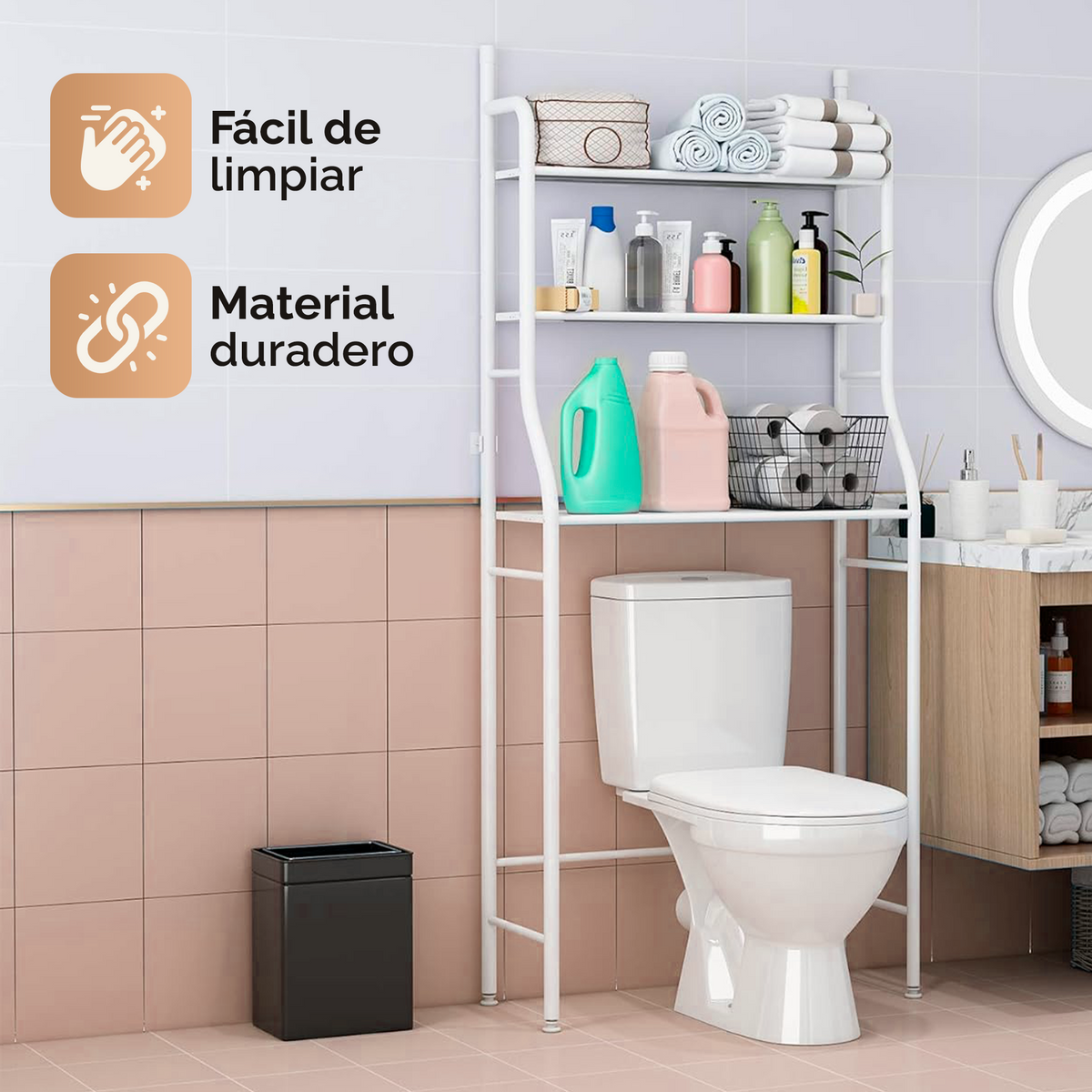 Estante sobre inodoro