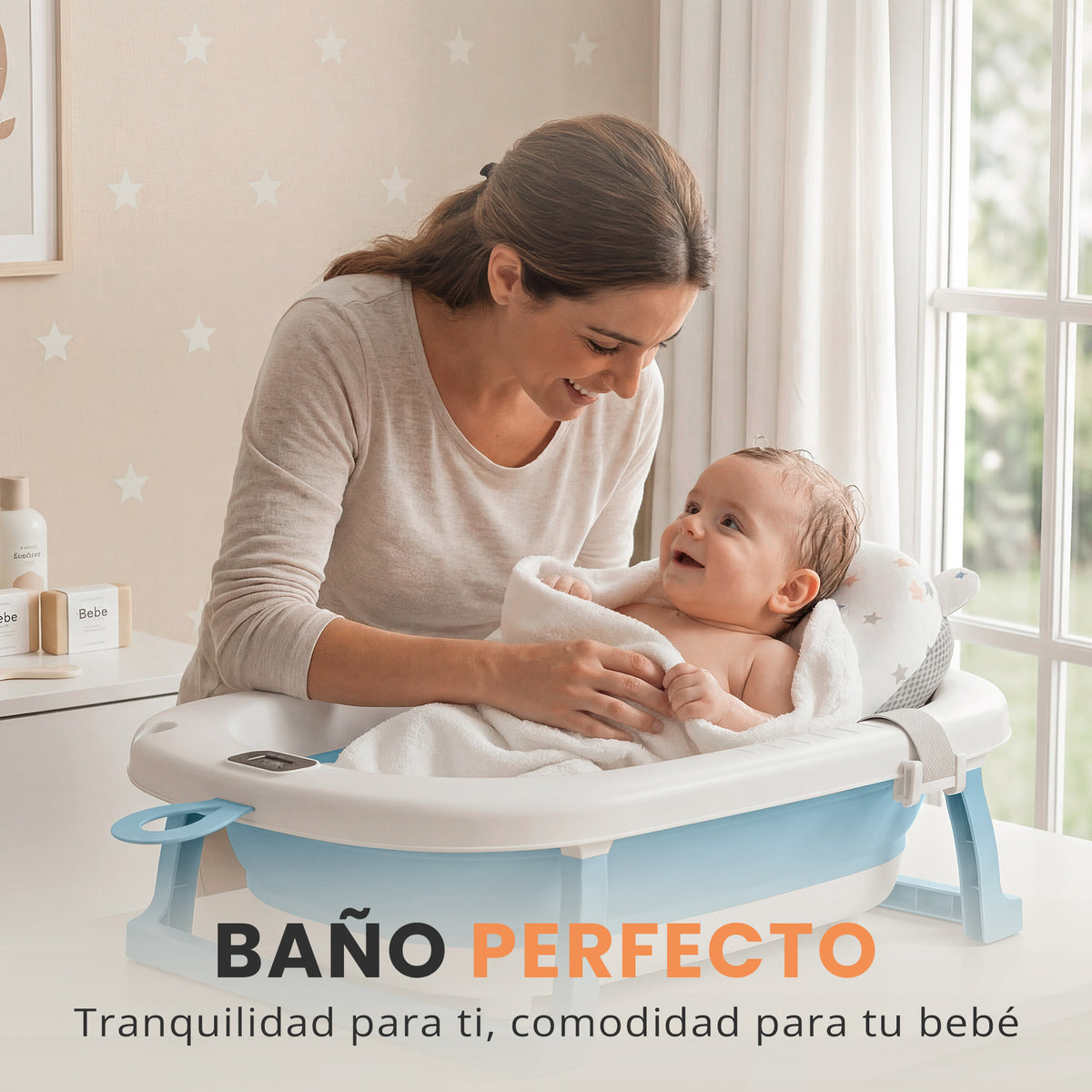 VIP - Banera plegable bebe con termometro