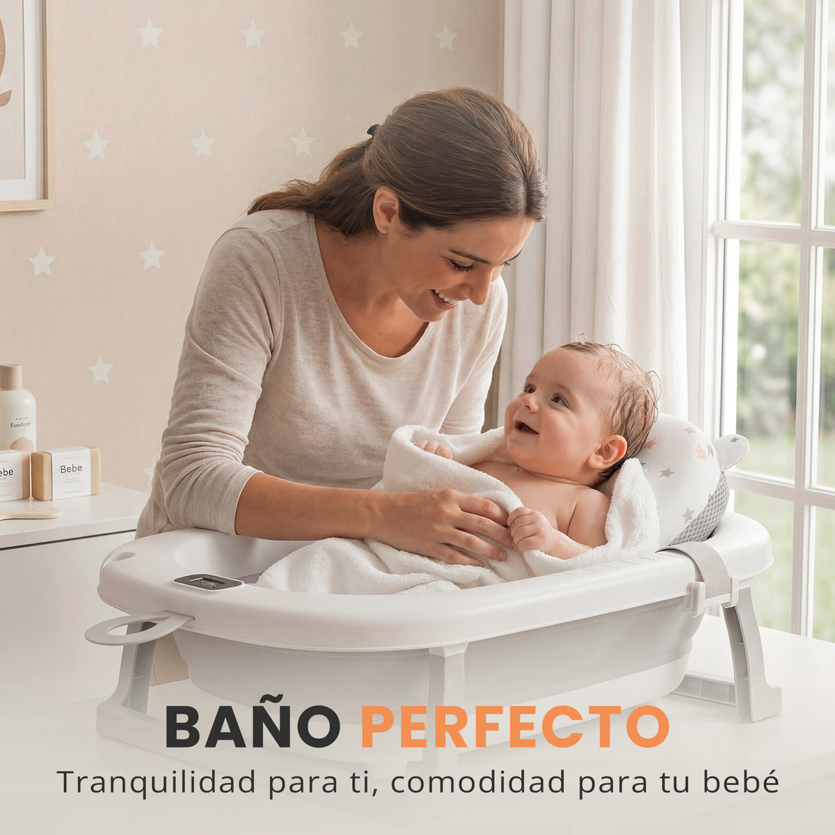 VIP - Banera plegable bebe con termometro