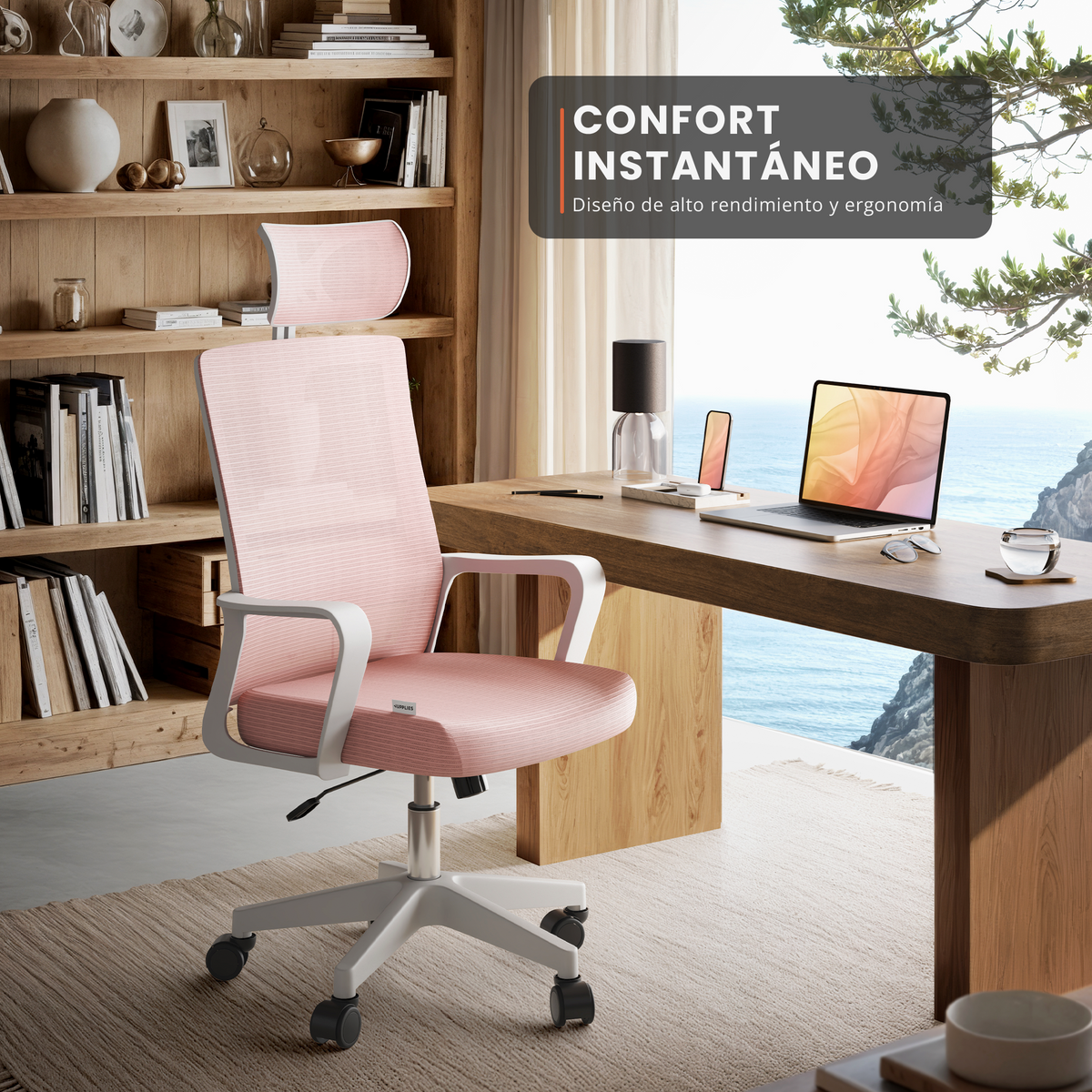 Silla escritorio ergonómica con reposacabezas