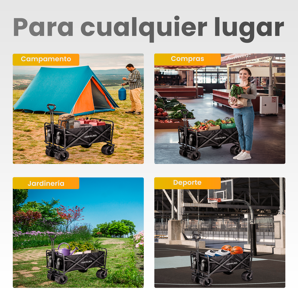 Carro de compra plegable