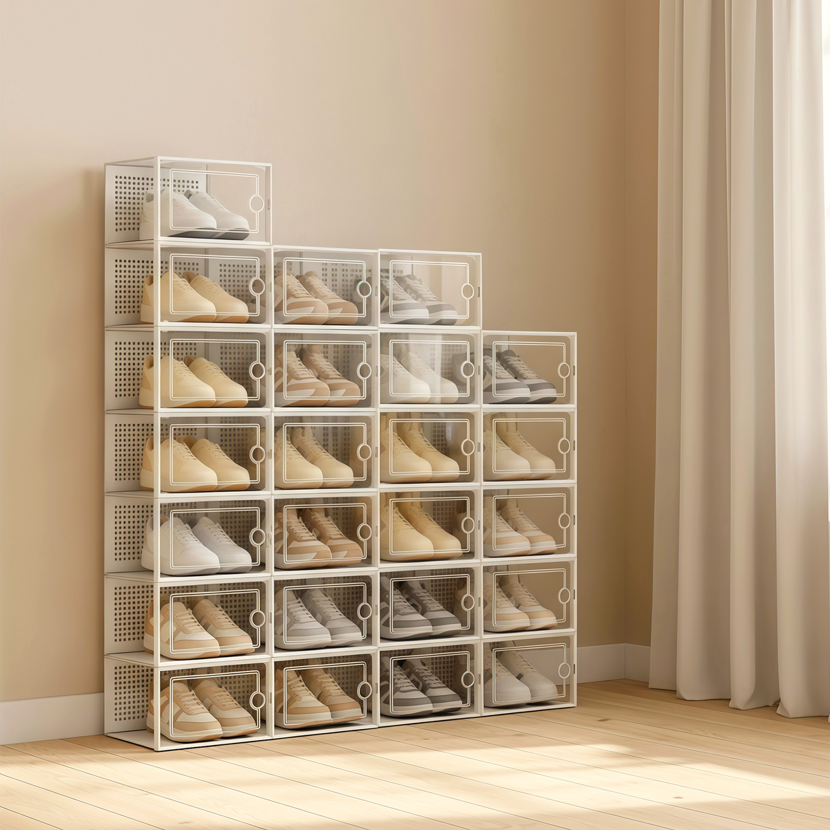 Cajas de zapatos apilables