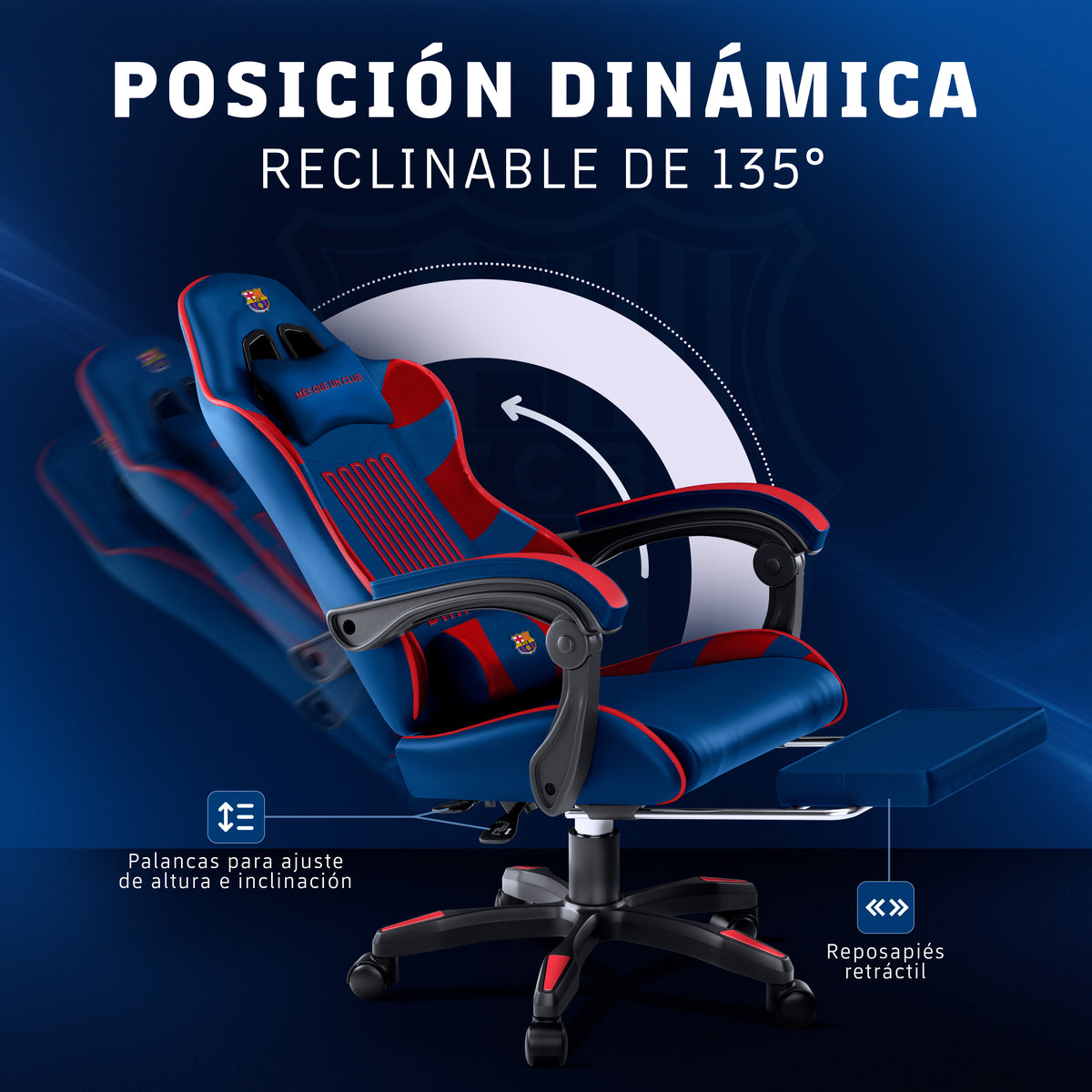 Cadeira gaming FC Barcelona – edição oficial