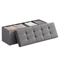 Puff para almacenaje gris XL