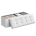 Puff para almacenaje blanco XL
