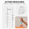 Estanteria telescopica blanca con 4 baldas ajustables