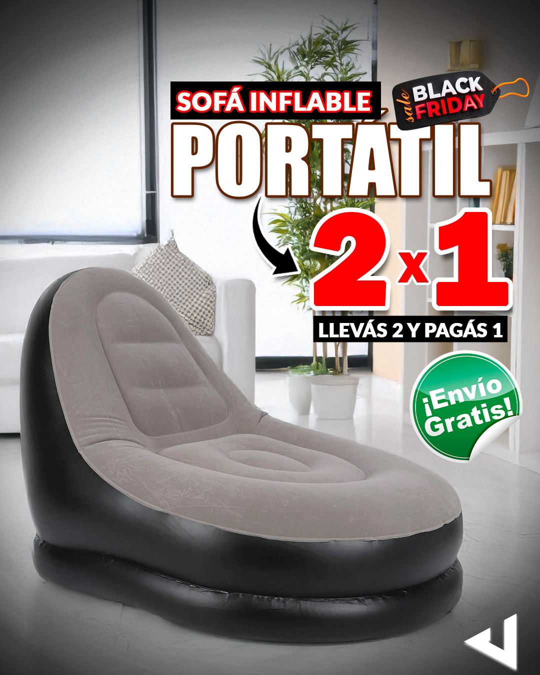 SOFÁ INFLABLE PORTÁTIL OFERTA 2X1 - BLACKFRIDAY