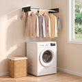 Tendedero plegable de pared con perchas Negro - imagen 6