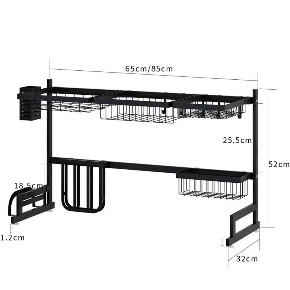 Escurridor modular sobre fregadero
